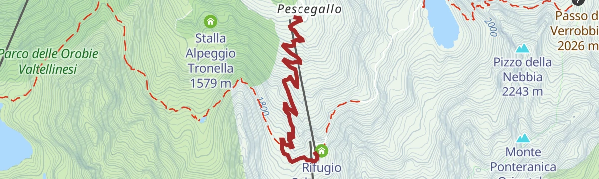 Route map: In Valgerola al Rifugio Salmurano